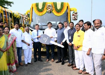 మంగళగిరిలో ఉచిత ఎలక్ట్రిక్ బస్సు సేవలు – మెగా ఇంజనీరింగ్ CSR ప్రతిష్టాత్మక ప్రాజెక్ట్