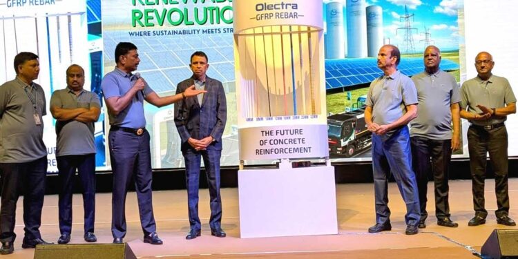 Olectra Greentech: మెరుగైన కాంక్రీట్ రీన్ఫోర్స్మెంట్ కోసం విప్లవాత్మక GFRP రీబార్ను ప్రారంభించిన ఒలెక్ట్రా