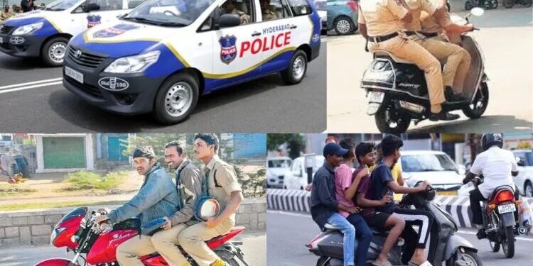 Traffic Police: పోలీసు వాహనాలపై 17,391 చలానాల పెండింగ్..రూ.68.67 లక్షల పెండింగ్..!