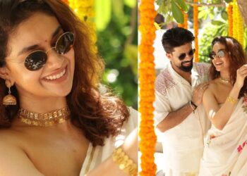 Keerthy Suresh: పెళ్లి తర్వాత భర్తతో తొలి ఓనం జరుపుకున్న మహానటి