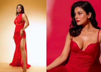 ShehnaazGill, #RedHotLook, #TollywoodStyle, #BollywoodFashion, #GlamourQueen, #HotLook, #TrendingNow, #FashionGoals, #CelebrityStyle, #IndianFashion, #StyleIcon, #ViralPhotos, #RedDress, #GlamLook, #SocialMediaBuzz
