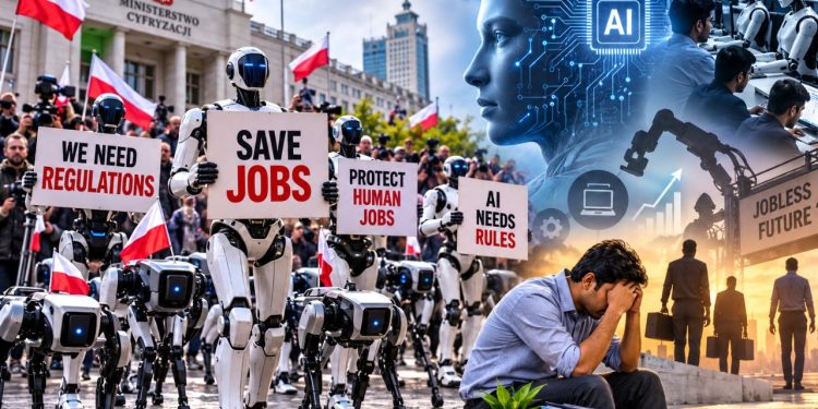 #AI, #ArtificialIntelligence, #AIJobs, #FutureOfJobs, #Automation, #RobotProtest, #AIRegulation, #Technology, #FutureOfWork, #Employment, #DigitalWorld, #AIImpact, #Robots, #Jobs, #HumanFuture, #TechnologyNews